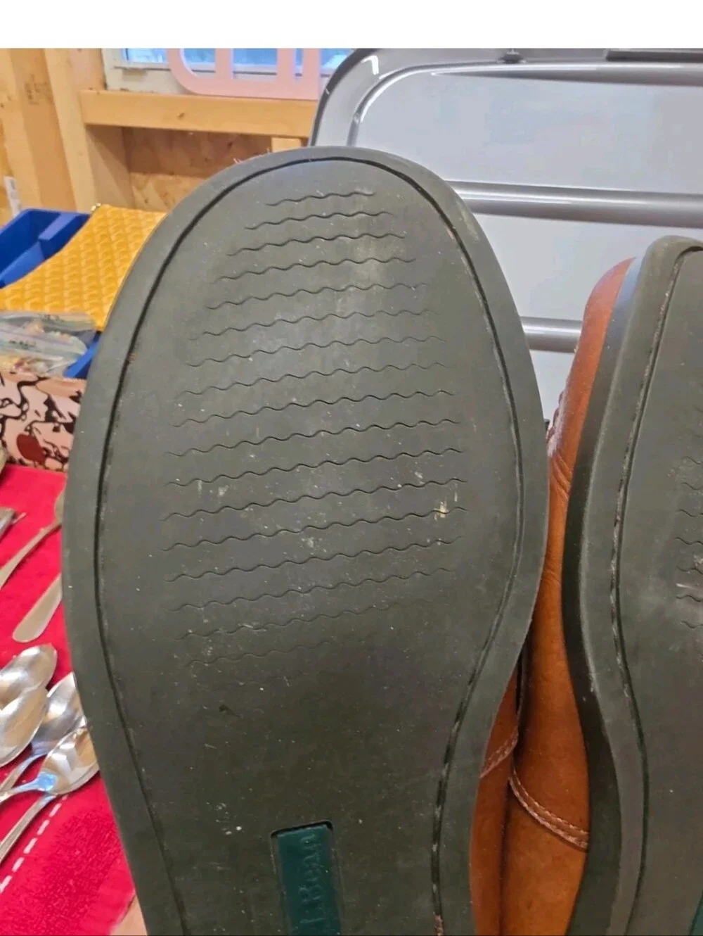 LL Bean Boat Shoes Mens 13D Brown Leather Casco Bay Moccasin Loafers Casual